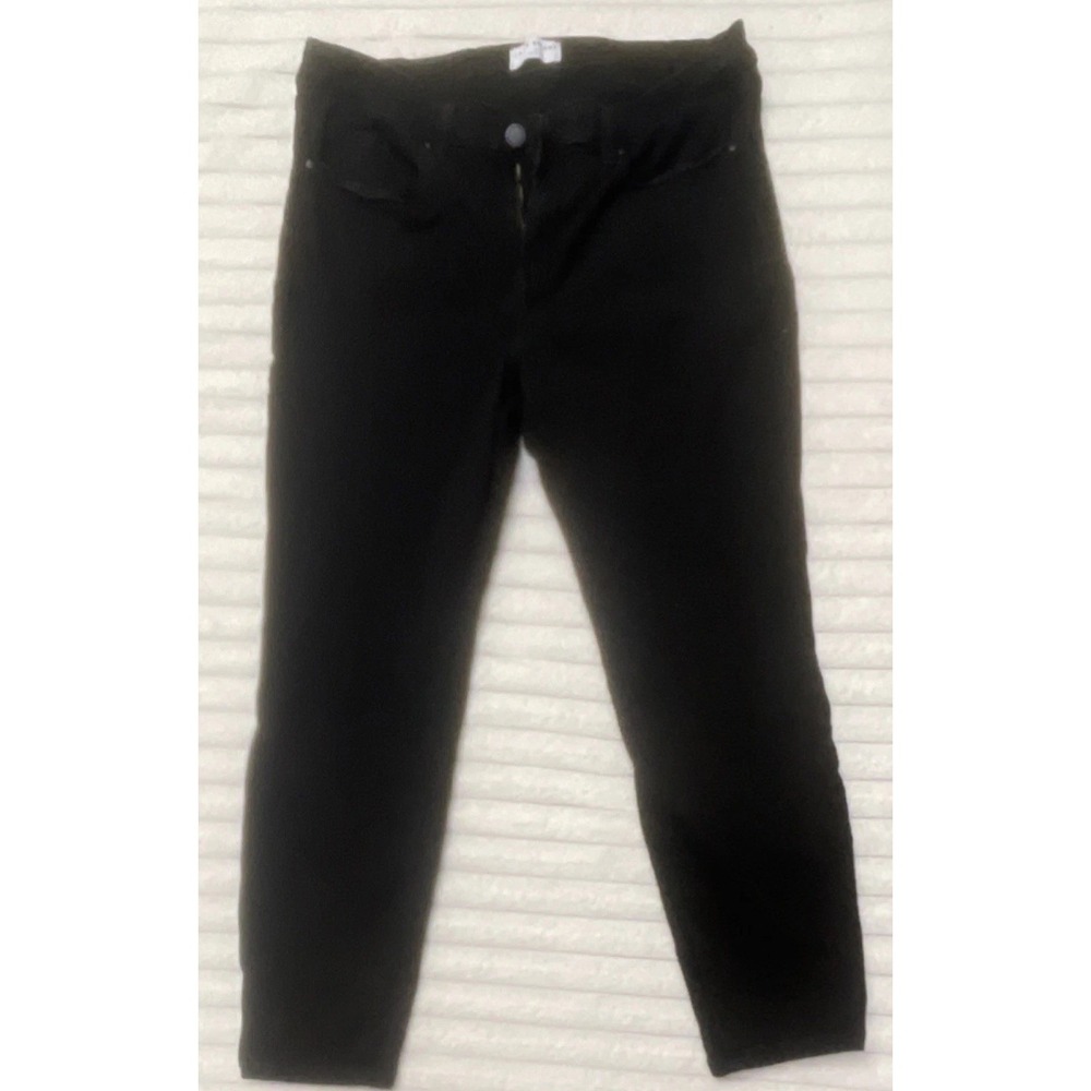 Lane Bryant Black Cotton Blend Flat Front Plus Size Women's Pants Jeans Size 16